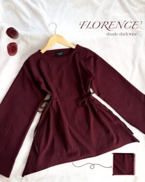 Florence- Maroon Fitted Top