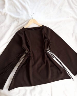 Florence- Brown Fitted Top