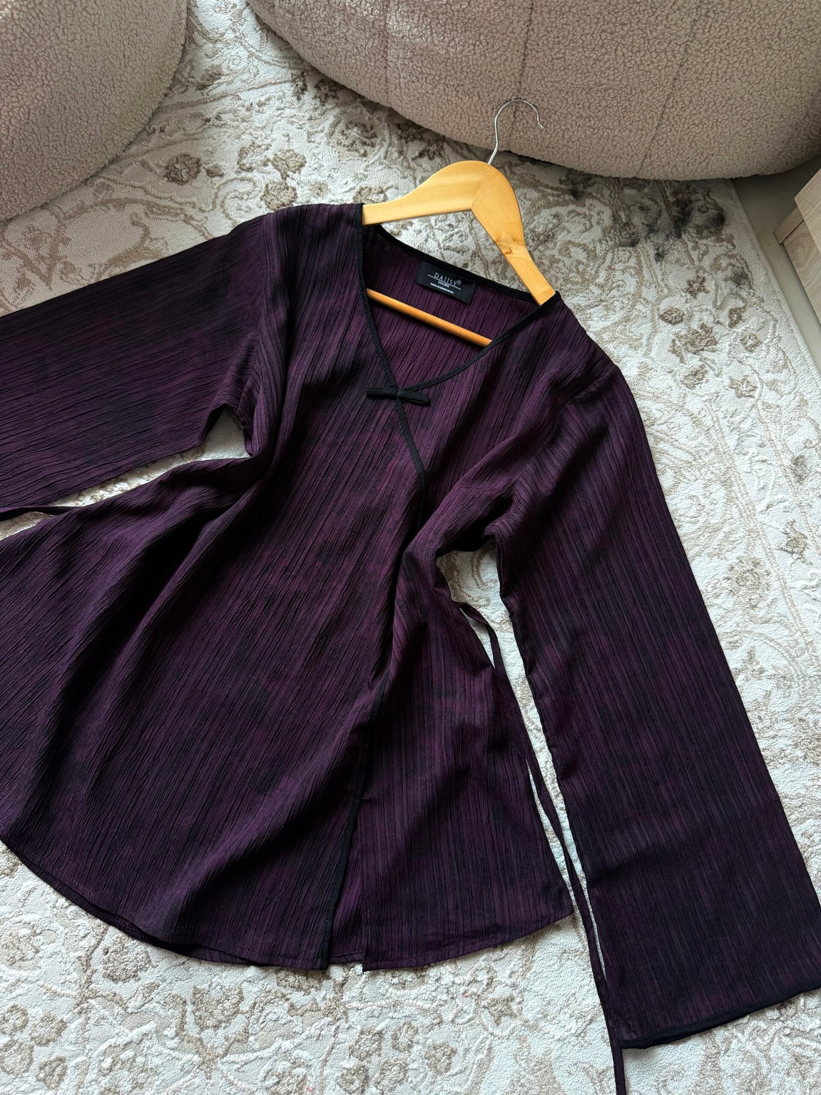 Rosamund- Grape Full Sleeve Top - Image 2