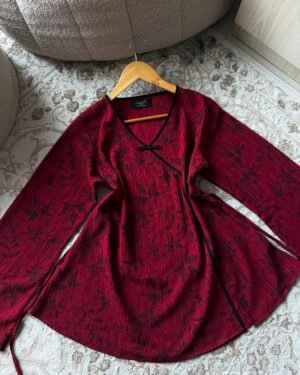 Rosamund- Red Full Sleeve Top