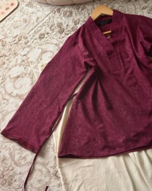 Noir- Red Semi Traditional Top