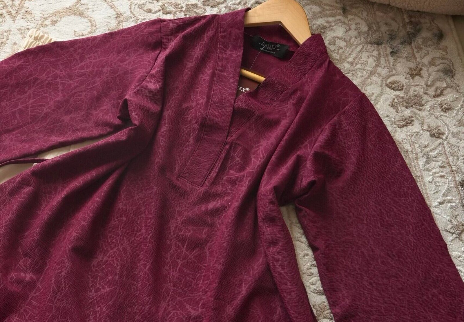 Noir- Red Semi Traditional Top - Image 3