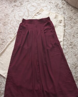 Wide Leg Pant- Maroon