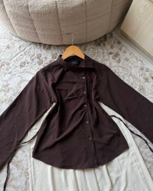 Yuna- Brown Full Sleeve Top
